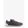Low-top Wool flannel sneakers with leather profiles