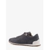 Low-top Wool flannel sneakers with leather profiles
