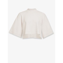 Cropped cotton blend top