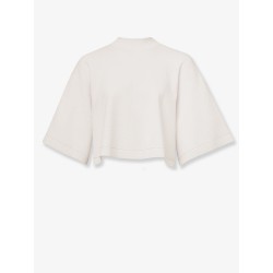 Cropped cotton blend top