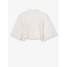 Cropped cotton blend top