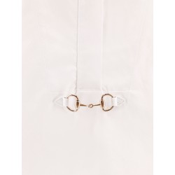Cotton popeline shirt with iconic metal horsebit