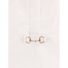 Cotton popeline shirt with iconic metal horsebit