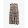 Burberry check print wool long skirt