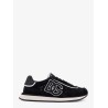 Low-top lace sneakers with suede inserts