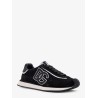 Low-top lace sneakers with suede inserts