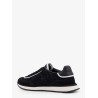 Low-top lace sneakers with suede inserts