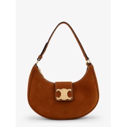 Ava Medium Triomphe suede shoulder bag