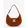 Ava Medium Triomphe suede shoulder bag