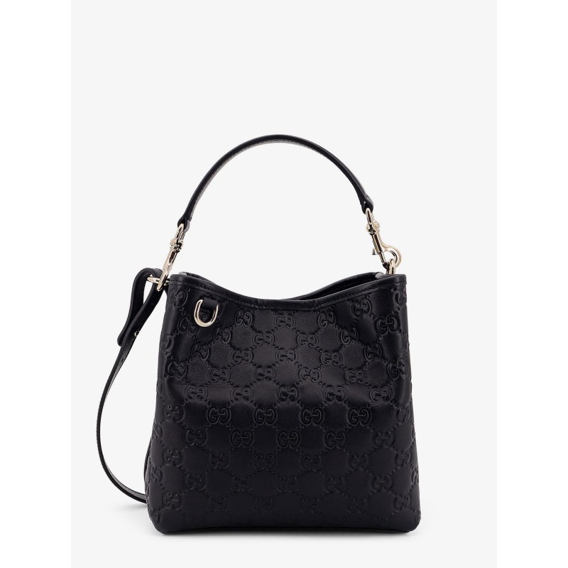 GG Emblem leather bucket bag