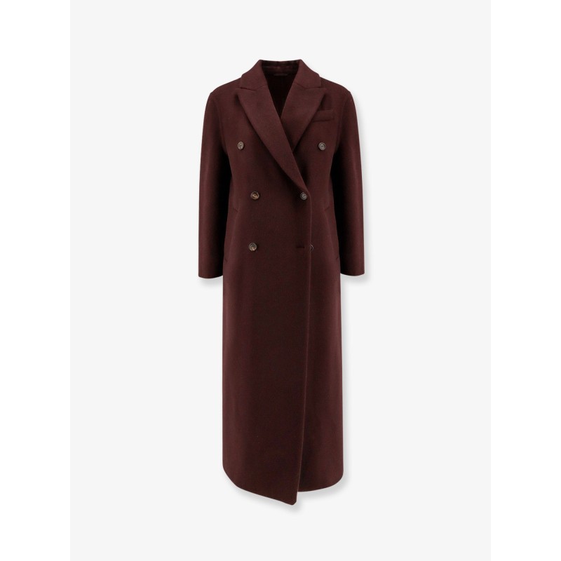 Double-breasted cashmere coat