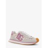 Low-top lace sneakers with suede inserts