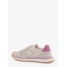 Low-top lace sneakers with suede inserts