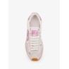 Low-top lace sneakers with suede inserts
