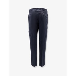 Stretch cotton trousers with iconic logo patch