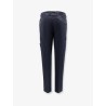 Stretch cotton trousers with iconic logo patch