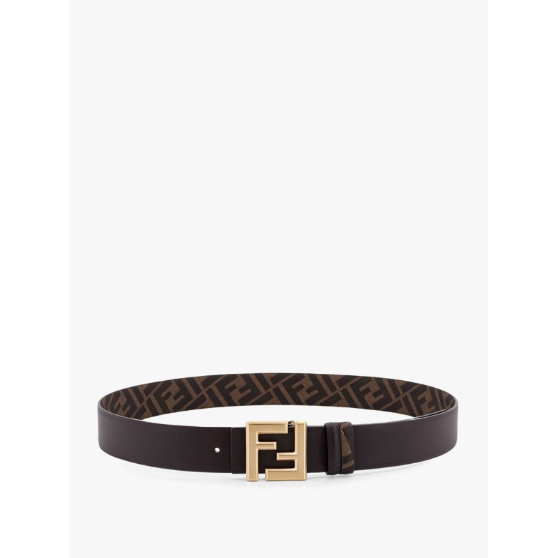 Reversible leather and ff fabric belt