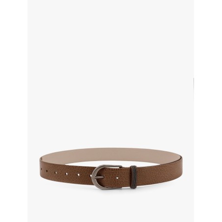 Leather belt with monili detail