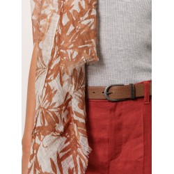 Leather belt with monili detail