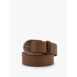 Leather belt with monili detail