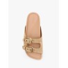Polly suede sandals with gold metal buckles