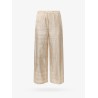 Silk pajamas trouser with Monogram embroidery
