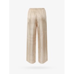 Silk pajamas trouser with Monogram embroidery