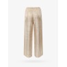 Silk pajamas trouser with Monogram embroidery