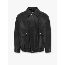 Oversize leather jacket
