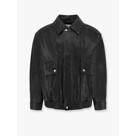 Oversize leather jacket