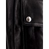Oversize leather jacket