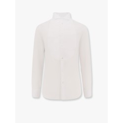 Cotton shirt with plastron