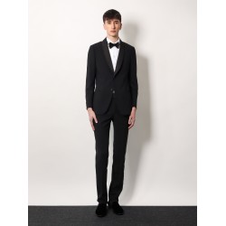 Cotton shirt with plastron