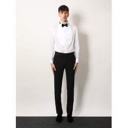 Cotton shirt with plastron