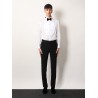 Cotton shirt with plastron