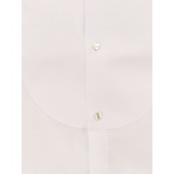 Cotton shirt with plastron