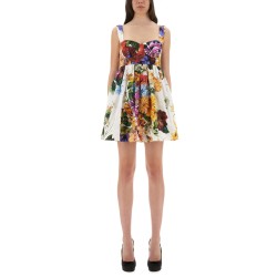 BOUQUET PRINT POPLIN DRESS