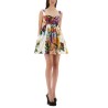 BOUQUET PRINT POPLIN DRESS