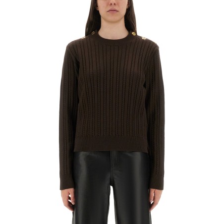 WOOL SWEATER WITH BUTTON DETAIL