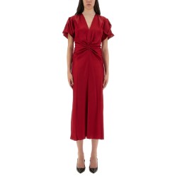 V-NECK MIDI DRESS