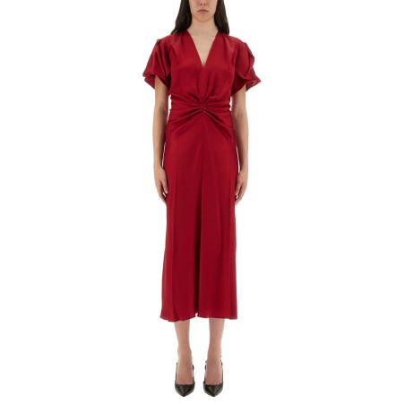 V-NECK MIDI DRESS