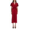 V-NECK MIDI DRESS