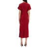 V-NECK MIDI DRESS