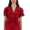 V-NECK MIDI DRESS