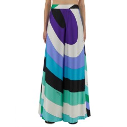 MAXI PANTS WITH IRIS PRINT