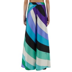 MAXI PANTS WITH IRIS PRINT