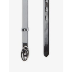Silver leather belt