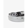 Silver leather belt