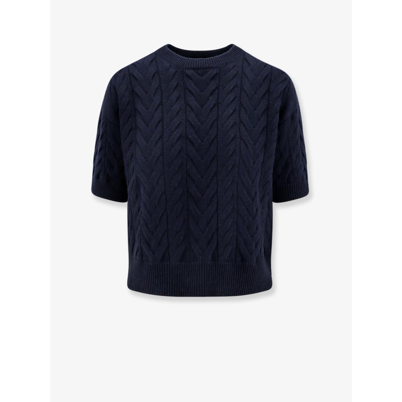 Dominus wool sweater with cable knit