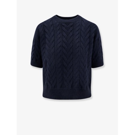 Dominus wool sweater with cable knit